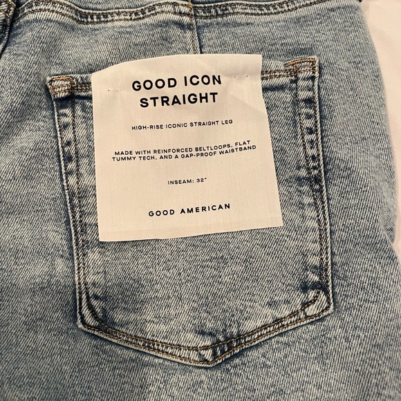 Good American straight icon stretch jeans 10 12 high rise - Picture 10 of 12